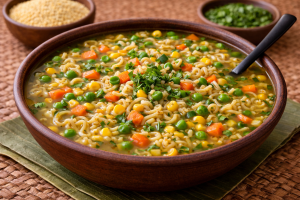 Millet noodle soup